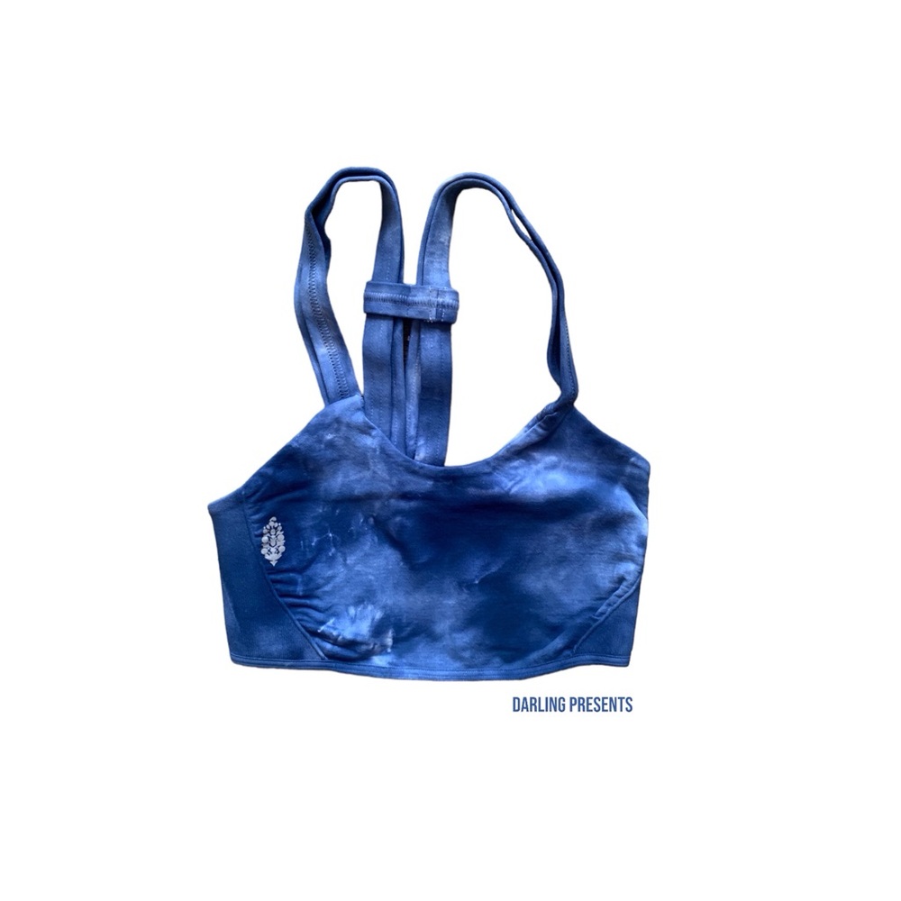 Free People Movement Tie Dye On The Rader Bra Women Color Blue Size XS/S